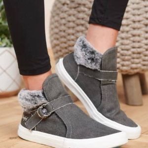 Blowfish faux fur sneakers